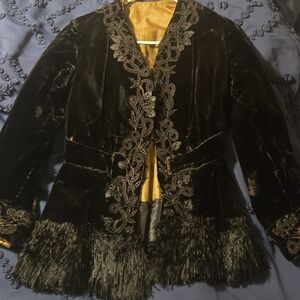 Elegant Black Velvet Women's Jacket